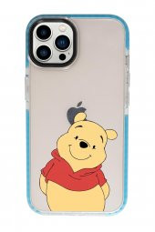 iPhone 13 Pro Max Sevimli Pooh Candy Bumper Darbe Emci Silikonlu Telefon Kılıfı - 4