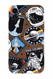 iPhone 11 Space Kamera Korumalı Kahverengi Lansman Kılıf Premium Silikonlu - 1