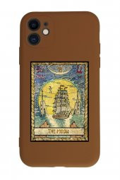 iPhone 11 The Moon Kamera Korumalı Kahverengi Lansman Kılıf Premium Silikonlu - 1