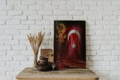 BİONNSHOP ÖZEL SERİ OSMANLI ARMASI İLE TÜRK BAYRAĞI KANVAS TABLO - 1