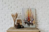 BİONNSHOP ÖZEL SERİ GEMİ SOYUT RESİM KANVAS TABLO - 1