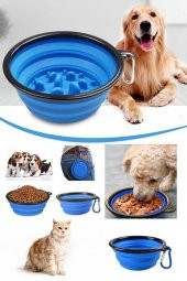 Biterse Katlanabilir Kedi ve Köpek Mama, Su Kabı 350 Ml - 1