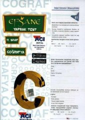 11.Sınıf Coğrafya EFSANE Yaprak Test Açı Yayınları - 1