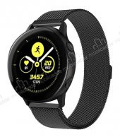 Eiroo Samsung Galaxy Watch Active 2 Siyah Metal Kordon (44 mm) - 1