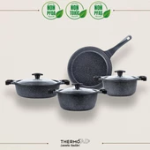 ThermoAD | Tencere Seti | Graneu Serisi | 7 Parça | Gri - 1