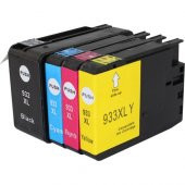 For Lexmark Hp 932Xl-Hp 933Xl 4 Renk Set Muadil Kartuş Hp Officejet 7510/7610/7612/7110/6700/6600/6100 Takım thumbnail 1