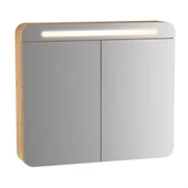 VitrA Sento Aydınlatmalı Dolaplı Ayna 80 cm Açık Meşe 60896 - 3