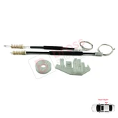 Peugeot 406 8B 8E/F 1995-2004 4/5 Kapı 0130821924 İçin Arka Sağ Kapı Cam Kriko Tamir Seti thumbnail 4