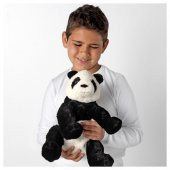 Çocuk Peluş Oyuncak Panda IKEA Siyah-Beyaz 30 cm - 2