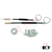 Peugeot 406 8B 8E/F 1995-2004 4/5 Kapı 0130821924 İçin Arka Sağ Kapı Cam Kriko Tamir Seti thumbnail 1