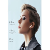 Tws Bluetooth Kulaklık Airpods Pro 5 Tüm Telefonlara Uyumlu Kablosuz Mini Kulaklık Siyah V5.0 - 8