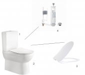 Creavit Letoon Kanalsız Duvara Dayalı Klozet Seti (4 Parça) - 4