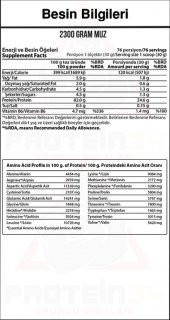 Hardline Whey 3 Matrix Protein Tozu 2300 Gr 76 Servis Muz Aroma - 2