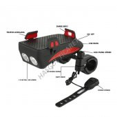 Hsgl Bisiklet Ön Far 130 Dsb Korna Güç Kaynağı Telefon Tutucu Bisiklet Aksesuar - 3