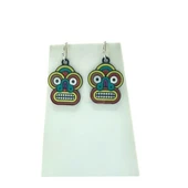 Afrika Etnik Mask Desenli Küpe thumbnail 1