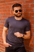 Füme Basic Rahat İnce Petek Kumaş Erkek Spor Tshirt 22ETSHPORT - 1