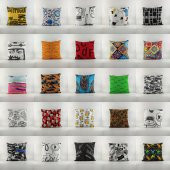 Kahve Baklava Kadife Kırlent Kılıfı - 2