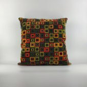 Kareli Kadife Kırlent Kılıfı - 1