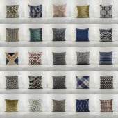 Pembe Kare Kadife Kırlent Kılıfı - 4