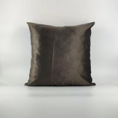 Saten Kahve Kadife Kırlent Kılıfı - 1