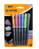 Bic Marking Color Permanent Marker Pastel Renkler 6lı Set - 1