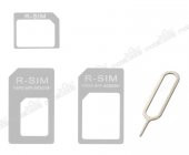 Nano Sim Kart Micro Sim Kart Adaptör 4ü Bir Arada Dönüştürücü - 1