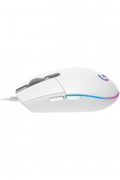 Logitech G102 Beyaz Lightsync Gaming Mouse + Oem Gaming Mouse Pad 40x30cm - 3