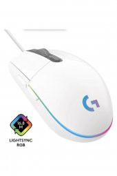 Logitech G102 Beyaz Lightsync Gaming Mouse + Oem Gaming Mouse Pad 40x30cm - 7