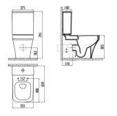 Creavit Solo Rim-Off Kanalsız Duvara Dayalı Klozet Seti (4 Parça) thumbnail 3