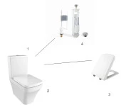 Creavit Solo Rim-Off Kanalsız Duvara Dayalı Klozet Seti (4 Parça) thumbnail 4