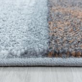 Dekoratif Modern Mermer Karo desenli yumuşak Bakır Gri  Oturma Odası Salon Halısı - 4