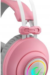 Rampage Pulsar Pembe 7.1 Surround Titreşim Rgb Işık Efektli Gaming Oyuncu Mikrofonlu Kulaklık - 5