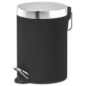 Çöp Kutusu Koyu Gri , MeridyenDukkan  24 cm Banyo Çöp Kutusu - 1