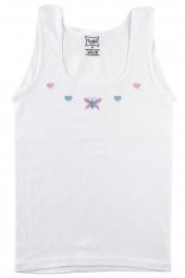 Tutku İç Giyim Geniş Askılı İşlemeli Kız Çocuk Atlet 6 lı Paket - 1