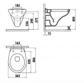 Creavit Perla Asma Klozet TP320 +Çınar Yavaş Kapanan PP Kapak - 3