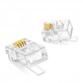 PrimeX PX-6P4C RJ11 4 Pinli Konnektör, RJ11 Jack, 6P4C Jack, RJ11 Telefon Kablo Ucu 100 lü Paket - 3
