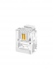 PrimeX PX-6P2C RJ11 2 pinli konnektör, RJ11 Jack, 6P2C Jack, RJ11 Telefon Kablo Ucu 100 lü Paket - 1