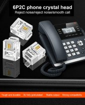 PrimeX PX-6P2C RJ11 2 pinli konnektör, RJ11 Jack, 6P2C Jack, RJ11 Telefon Kablo Ucu 100 lü Paket - 3