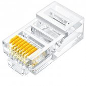 PrimeX PX-CAT460 Cat6 Jak, RJ45 Konnektör, Cat6 Plug 100 lü Paket - 1