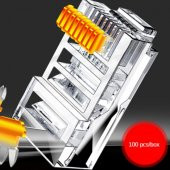 PrimeX PX-CAT460 Cat6 Jak, RJ45 Konnektör, Cat6 Plug 100 lü Paket - 3