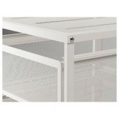 3 Katlı Evrak Rafı-Makyaj Düzenleme Çekmecesi IKEA 30x56 cm Metal 3 Katlı Raf Beyaz - 2
