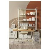 3 Katlı Evrak Rafı-Makyaj Düzenleme Çekmecesi IKEA 30x56 cm Metal 3 Katlı Raf Beyaz - 5