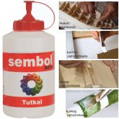 Ahşap-Karton-Kumaş-Maket-Çiçek Tutkalı 450gr-BEYAZ-Su Bazlı-Kokusuz-Kolay Uygulanır-Kuvvetli Yapışır - 3