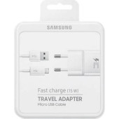SAMSUNG Telefon Şarj Adaptörü Orijinal 15W Travel Adapter Micro USB Kablo + Şarj Adaptörü - 3