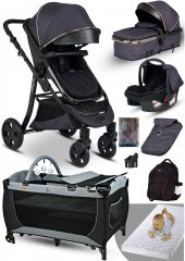 9 İn 1 Yeni Ekonomi Paket 985 Travel Sistem Bebek Arabası 560 Oyun Parkı Park Yatak Beşik - 2