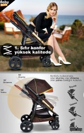 9 İn 1 Yeni Ekonomi Paket 985 Travel Sistem Bebek Arabası 560 Oyun Parkı Park Yatak Beşik - 5