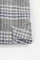 Hipatu Desenli Çift Cepli Yün Gömlek- Yeşil - 3