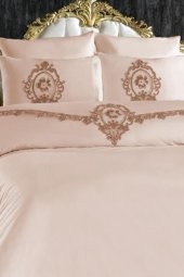 Fransız Güpürlü Suzi Çift Kişilik Nevresim Takımı Bej thumbnail 2