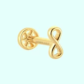 Altın Sonsuzluk Tragus Piercing 14 Ayar - 1