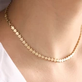 Altın Yıldız Zincir Kolye 40 cm thumbnail 3